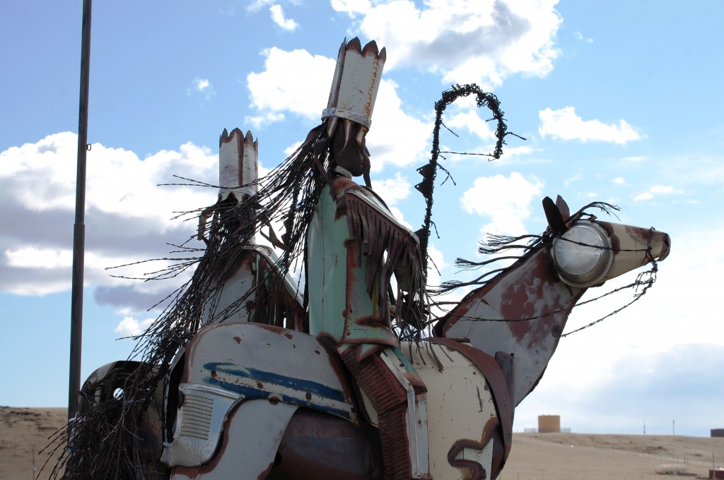 Blackfeet Chiefs guard the eastern gateway to the Blackfeet Reservation