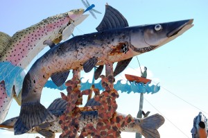 Giant Scrap Metal Fish - by Gary Greff, on Enchanted Highway in North Dakota