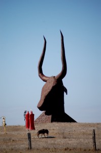 Gigantic Scrap Metal Bull - Montrose, South Dakota