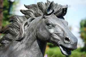 Angry Horse statue in Hamburg shopping area in Lexington.