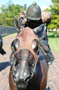 Horse and jockey racing down the track. Perhaps my favorite photo of all from Thoroughbred Park