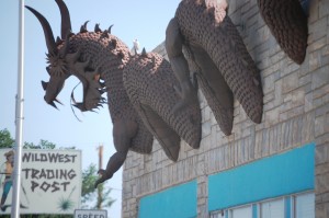 Metal Dragon on a Building - Clayton, New Mexico