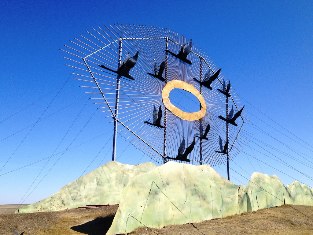 Geese in Flight - World's Largest Scrap Metal Sculpture - Enchanted Highway off of I-94 in North Dakota