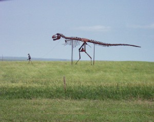Skeleton Walking Dinosaur near Murdo, South Dakota