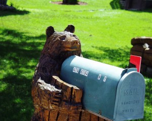 Chainsaw Carved Bear Mailbox, Ontario, Canada