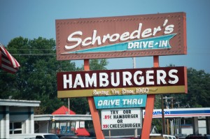 Old Drive-In Burger place in Danville...60's neon.