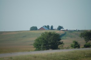 Rural Scene in eastern Iowa as seen from I-74