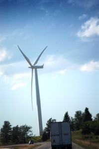 Giant Wind Turbine straight ahead