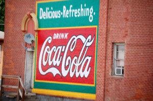Old-style Coca Cola Wall Advertisement  - Nebraska City, NE