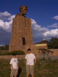 Abe Lincoln Monument near Laramie, Wyoming 1999