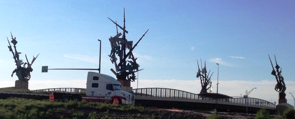 Odyssey by Albert Paley on 24th Street Bridge in Council Bluffs, IA