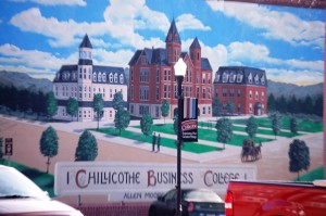 Chillicothe Business College mural by Kelly Poling