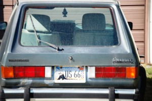VW Rabbit with US 66 License Plate