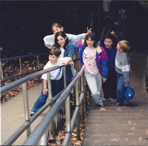 Family at the entrance to Mammoth Cave, October 1994