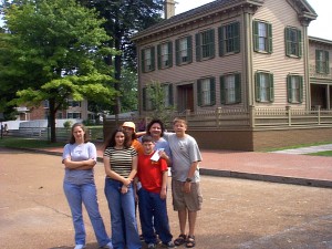 Family at the Lincoln Home in Springfield, Illinois, Summer 2001