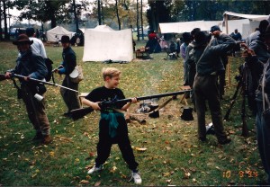 Seth in Perryville, KY at a Civil War Reenactment, Oct. 1994