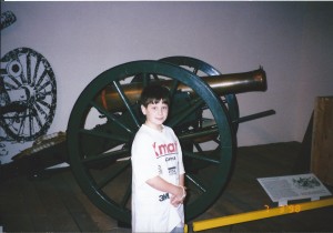 Solomon got a big bang out of the cannons in Gettysburg in July 1998
