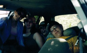 Traveling in the van, Summer 2001
