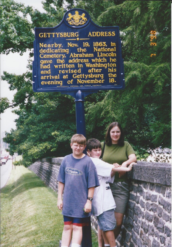 Gettysburg Address Commemorative Sign, July 1998