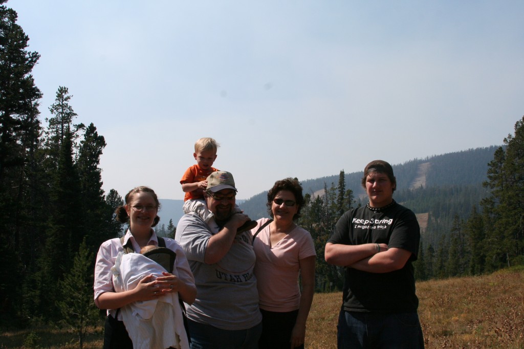The family at Kings Hill Pass near Meagher, MT - Amaree, Charlie, Sumoflam, Kade, Julianne and Solomon - Sept 2007