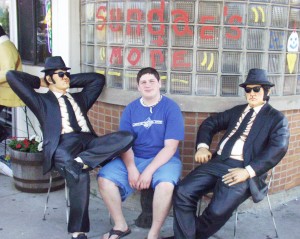 The "Soulman" withe the Blues Brothers outside a shop in Mitchell, SD - June 2005