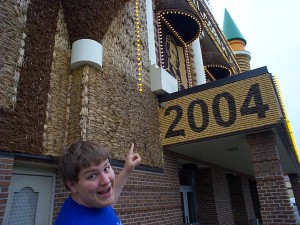 Seth at the Corn Palace in Mitchell, SD August 2004