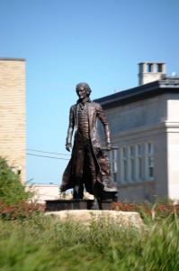 Thomas Jefferson statue in Jeffersonville, IN