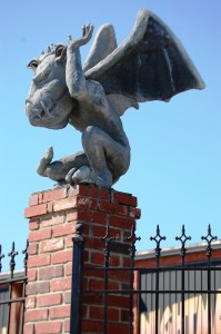 Another Industrial Terrorplex gargoyle waits to pounce on someone