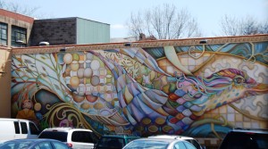 "The Migration of Tradition" by Tina Westerkamp on Race St. in Cincinnati