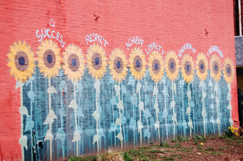 Sunflower Wall mural near Findlay Market parking lot