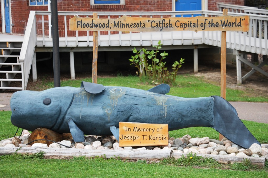 A Catfish monument in Floodwood, MN where they claim to be the Catfish Capital of the World