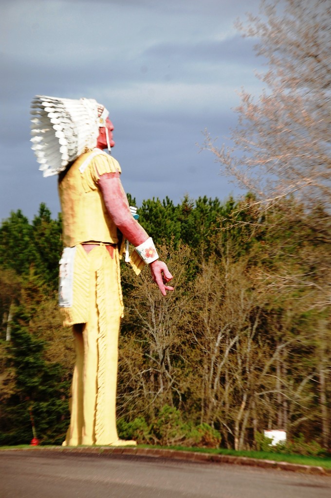 Another angle of Hiawatha statue, which is supposedly the tallest Native American statue in the US