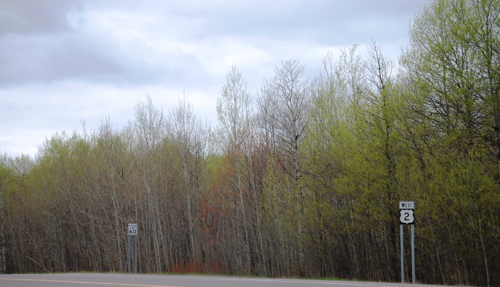 US Route 2 in eastern Minnesota