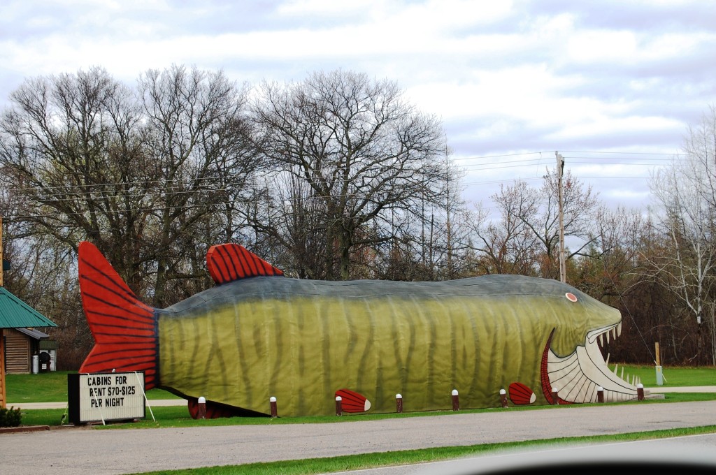 Long view of the Big Fish in Bena, MN