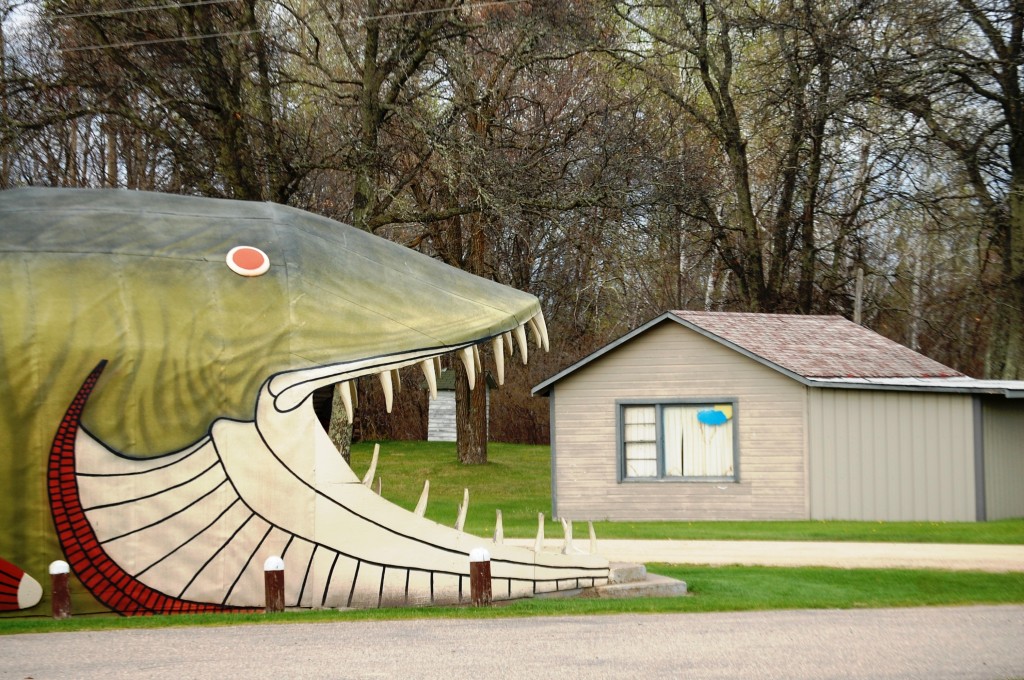 I love this angle - Big Fish Eats House!!  In Bena, MN