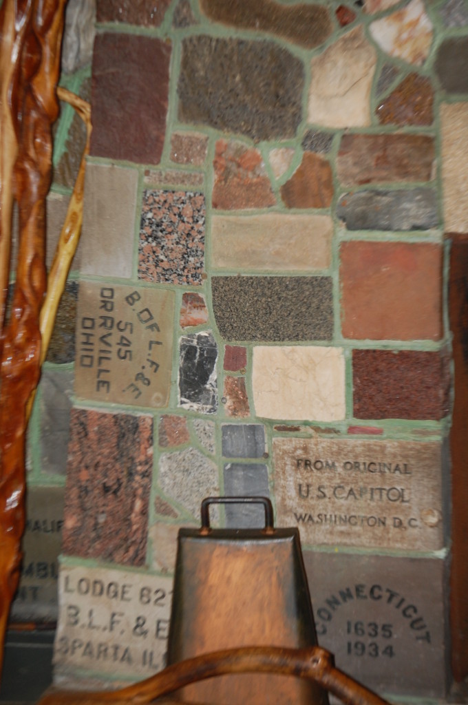 Detail of Fireplace of States in Bemidji, MN