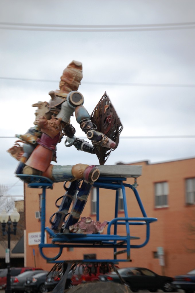 A Scrap Metal Sculpture in Bemidji, MN