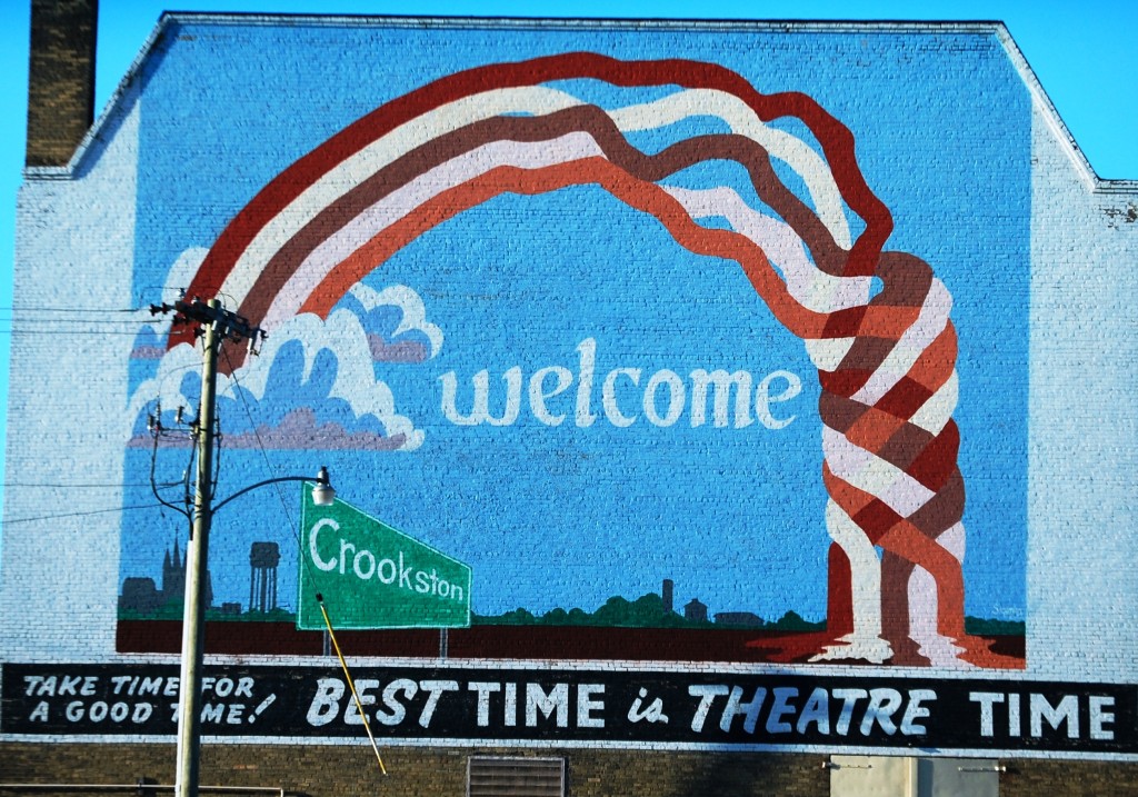 Welcome to Crookston mural in Crookston, MN