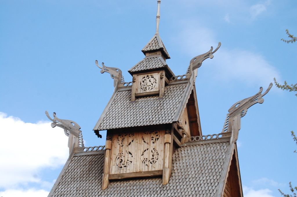 Top of a replica of an old Scandinavian Church in Minot, ND