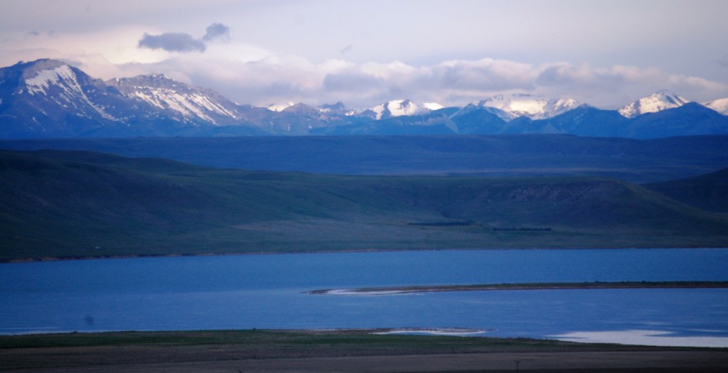 The Beartoth Range as seen from Boysen Reservoir in Wyoming