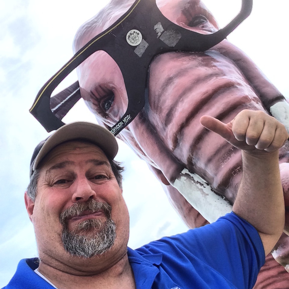 Selfie with Pink Elephant of DeForest, WI