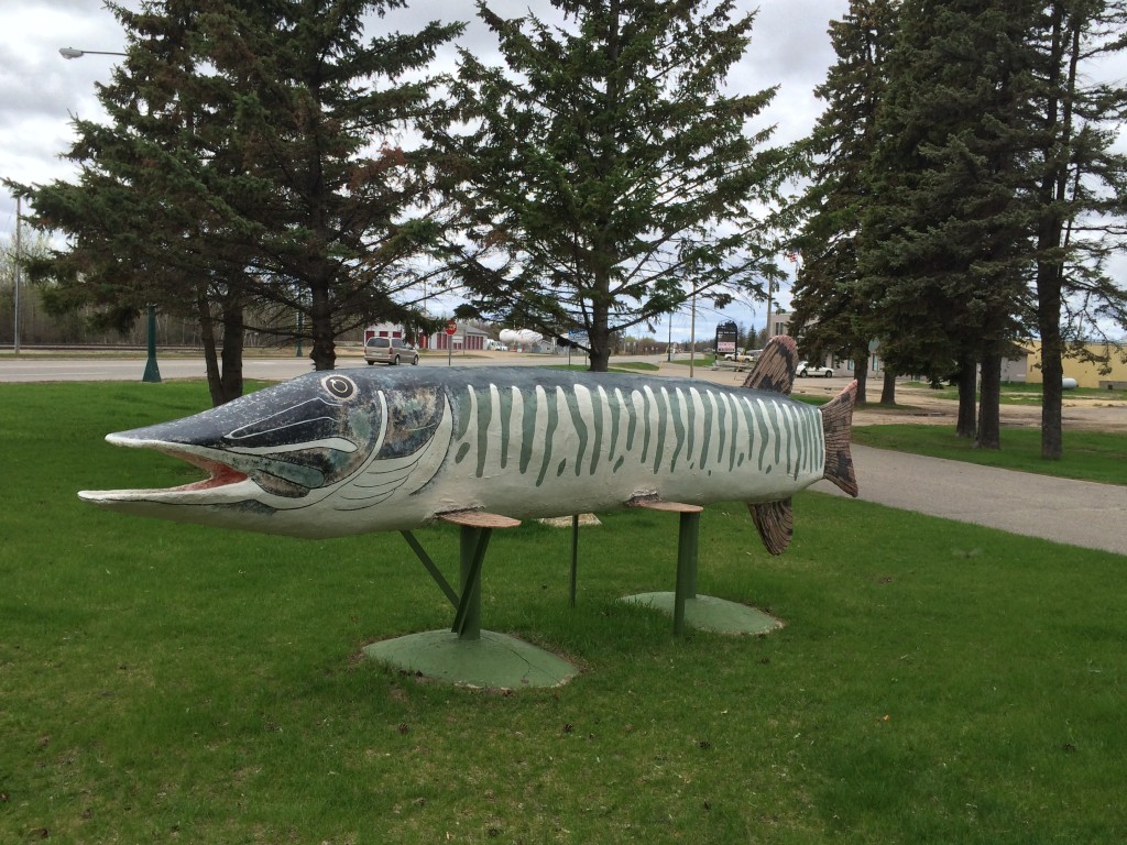 Great Northern Pike statue in Deer Park, MN