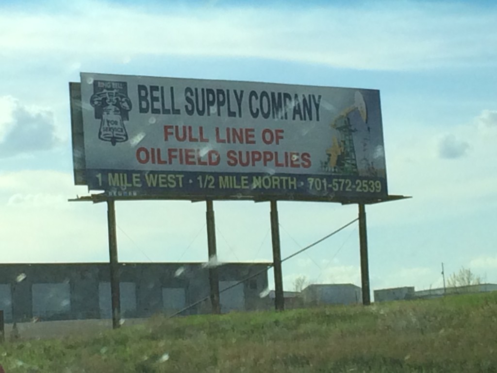 Billboards advertise Oil Supplies