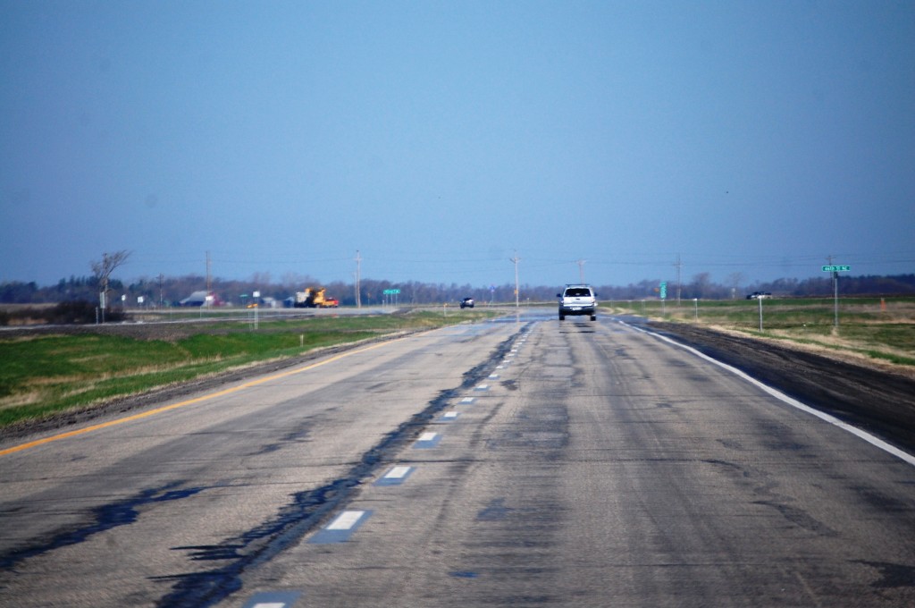 US Route 2 heading west towards Niagara, ND