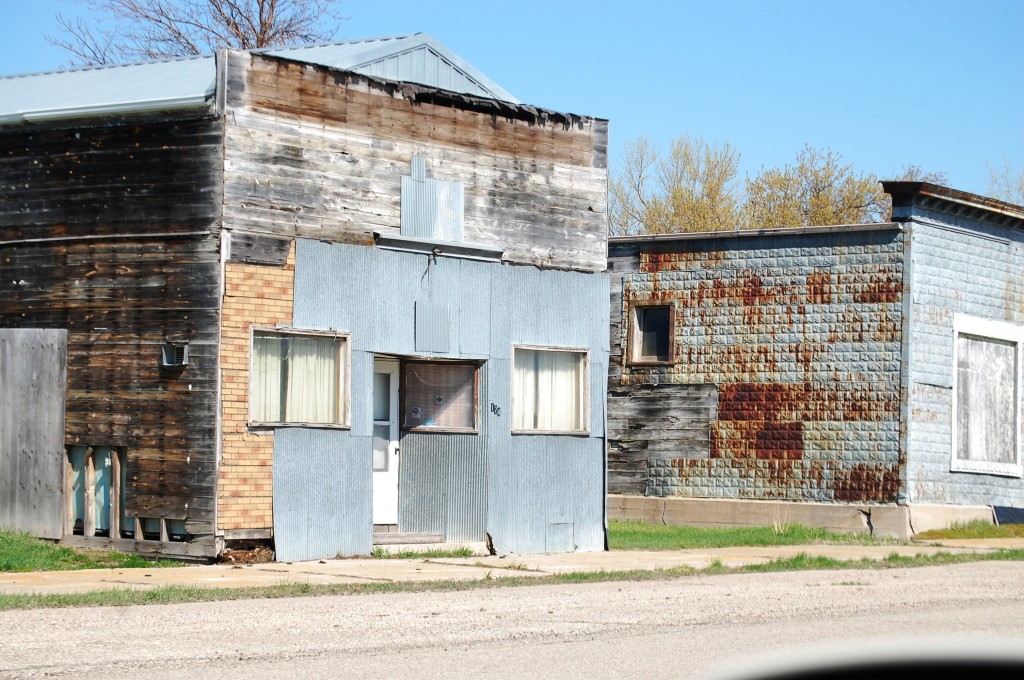 Old buildings in Nekoma, ND