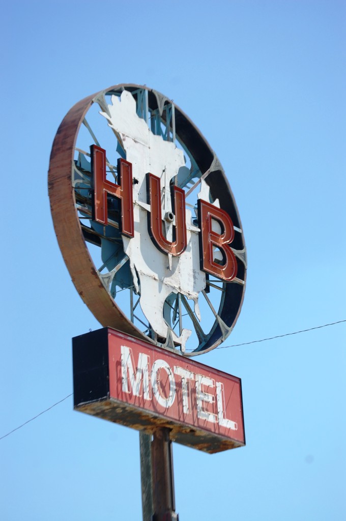 Old Neon for the HUB Motel in Rugby, ND