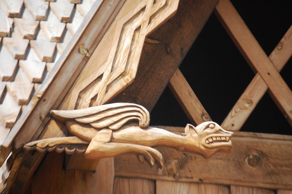 Wooden Gargoyles of the Stave Church in Minot