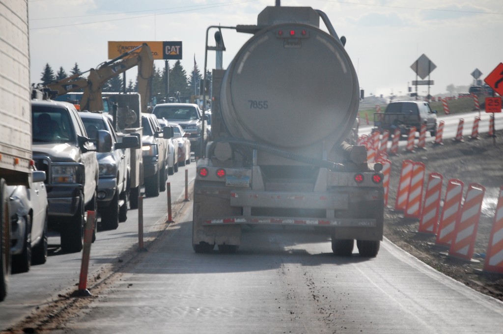 Traffic and road construction menace this once quiet town