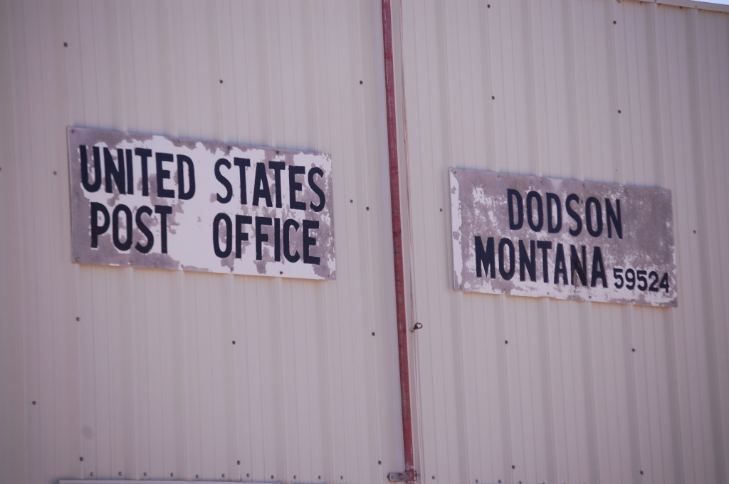 Old Post Office Sign in Dodson, MT