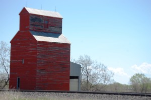 Old wooden elevator in Zurich, Montana.  One of the few buildings there.